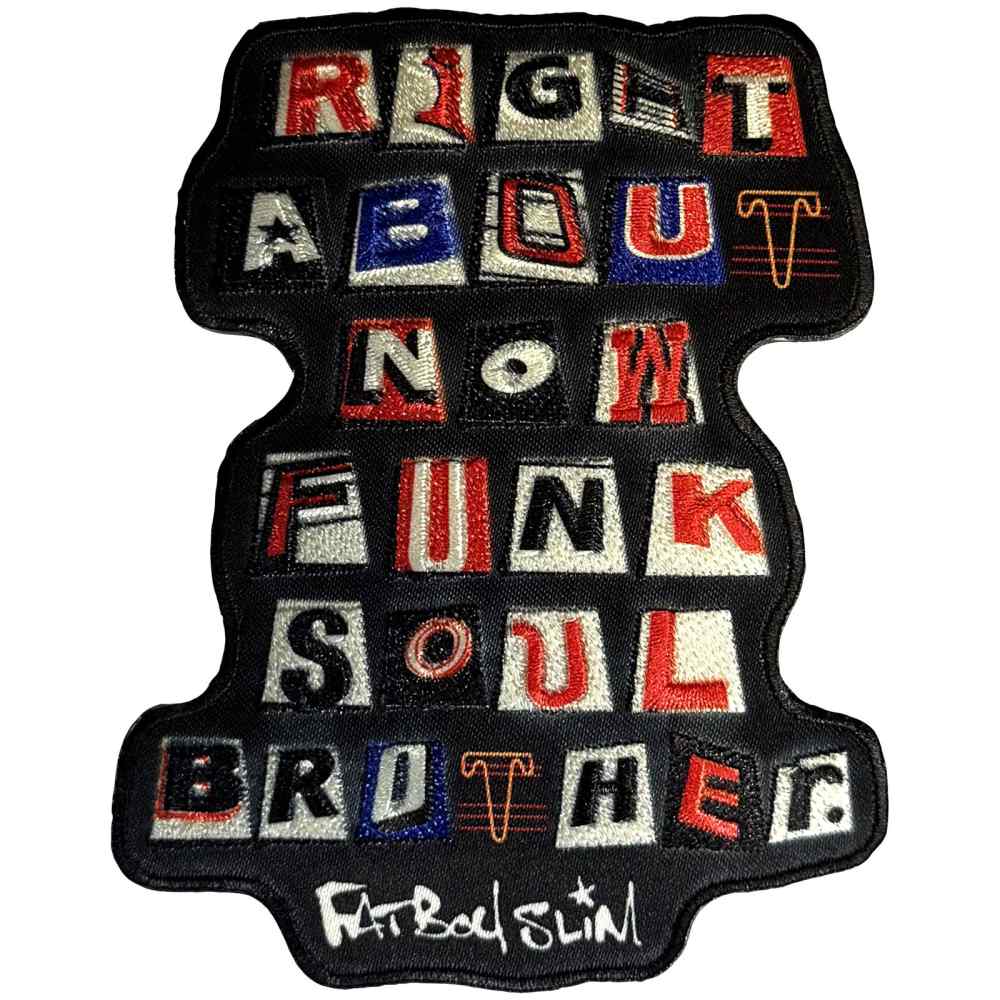 Fatboy Slim - Funk Soul Brother Patch - Schwarz/Mehrfarben